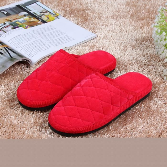 Femmes Chaussons Marque De Luxe De Maison Des Pantoufles Haut Qualite Hiver Chaussure Antiderapant Grande Taille 36 40 Rose Achat Vente Chausson Pantoufle Cdiscount