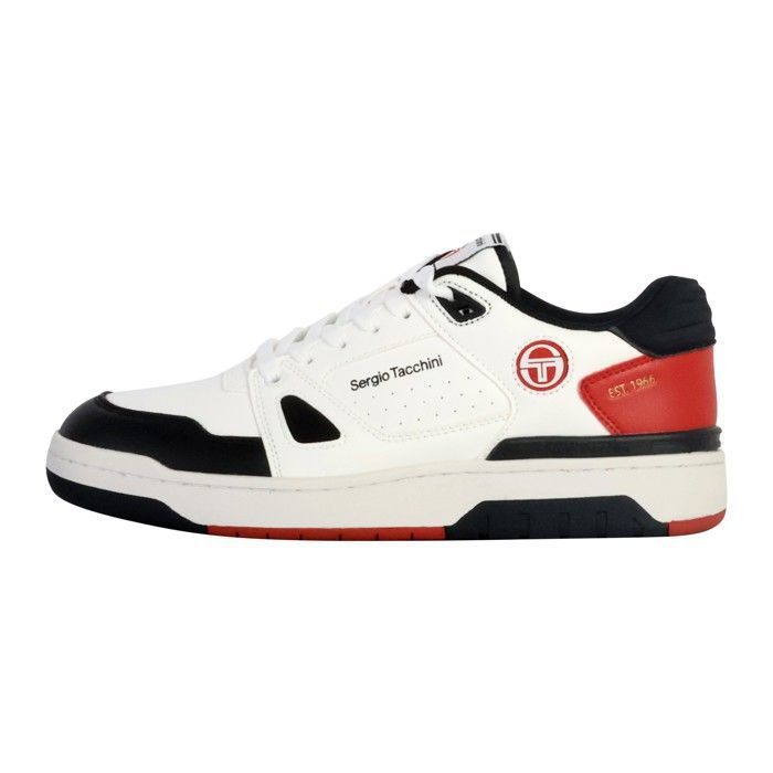Sergio Tacchini Basket à Lacets Sergio Tacchini Milano - Blanc-Noir-Rouge