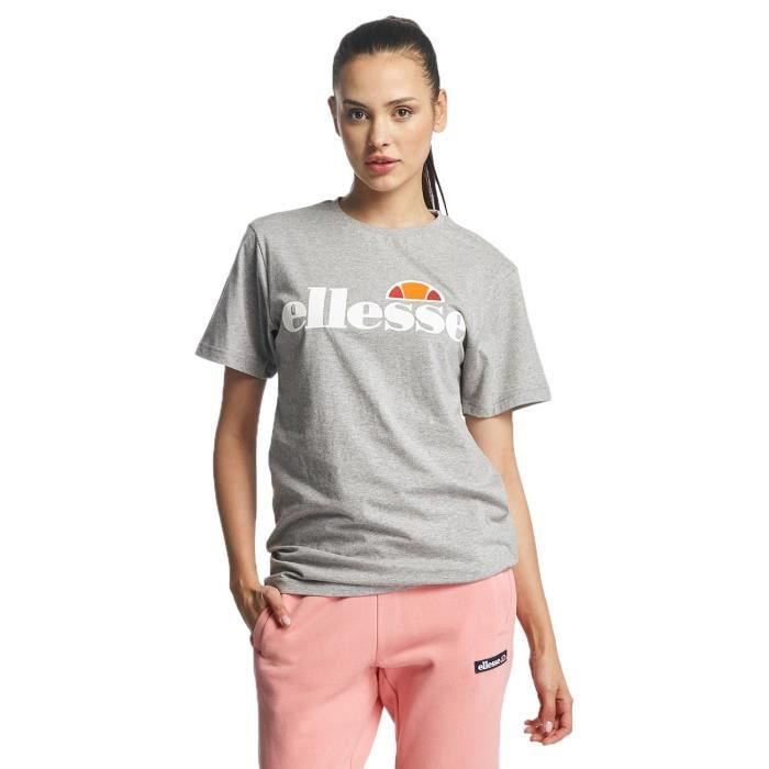 Ellesse Femme Hauts T Shirt Albany Gris 417773 Cdiscount