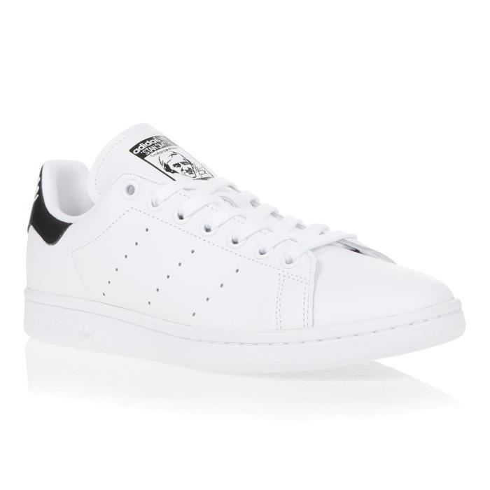 ADIDAS ORIGINALS Baskets Stan Smith - Homme - Blanc et noir Blanc - Achat / Vente basket - Cdiscount