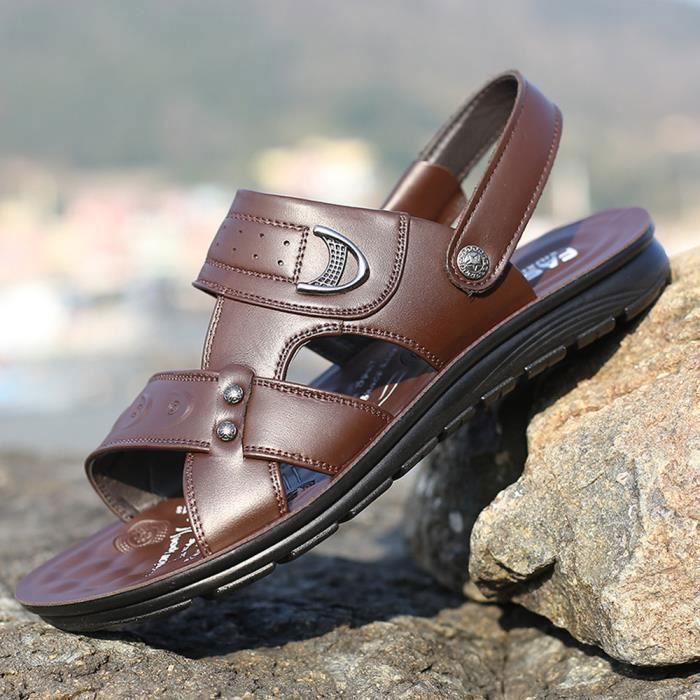Sandales en cuir on sale pour hommes