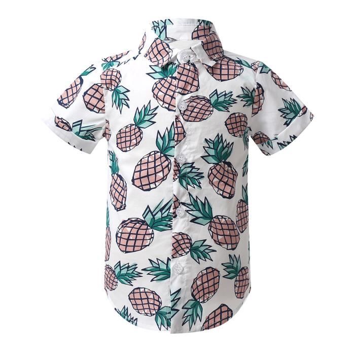T Shirt Bebe Garcon Manche Courte Motif Imprime Ananas Haut Ete Confortable Chemise Blouse Tee Pour 6 Mois 3 Ans Blanc Blanc Cdiscount Pret A Porter