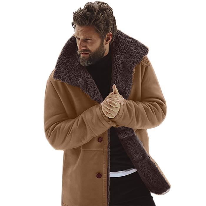 Manteau peau outlet de mouton homme