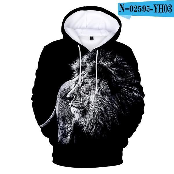 Sweat à Capuche Avec Imprimé Loup - France