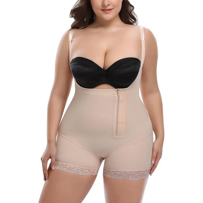 Corset Femme Minceur Ventre Plat Grande Taille Culotte Gainante