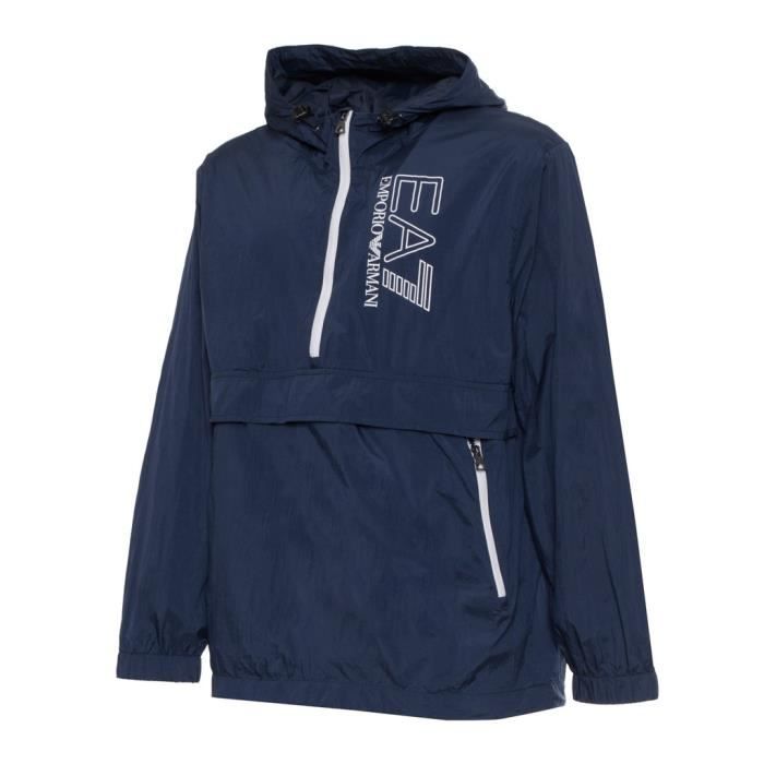Coupe vent capuche Emporio Armani EA7 Homme Bleu L ger et