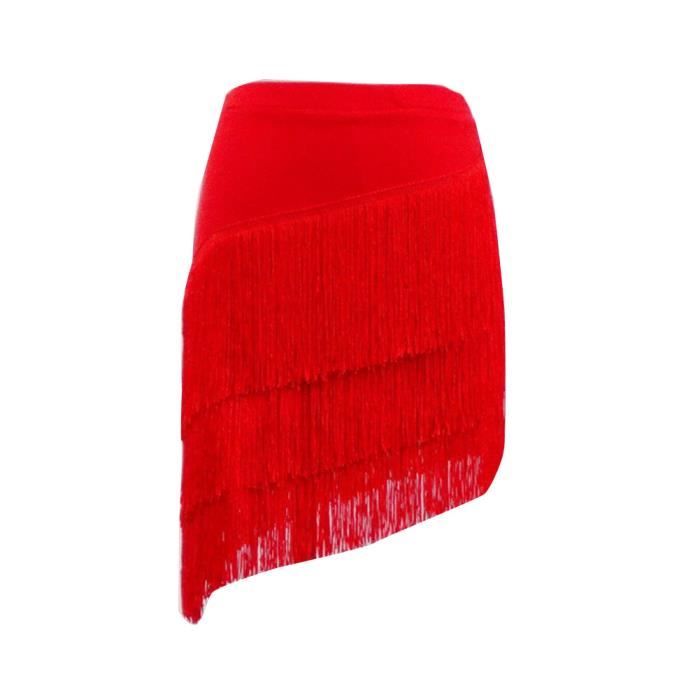 Jupe longue de danse flamenco pour femme - Jupe plissée - Tango - Valse du ventre - Danse du ventre - Costume hippie - Danse du ventre - Jupe à bascule, jaune, M