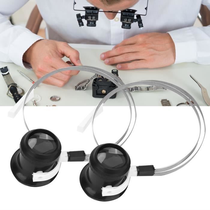 Loupe De Bijoutier / Horloger - Loupe De Travail Avec Miroir Grossissant - Monture En Résine, Idéale Pour Les Travaux De Précision