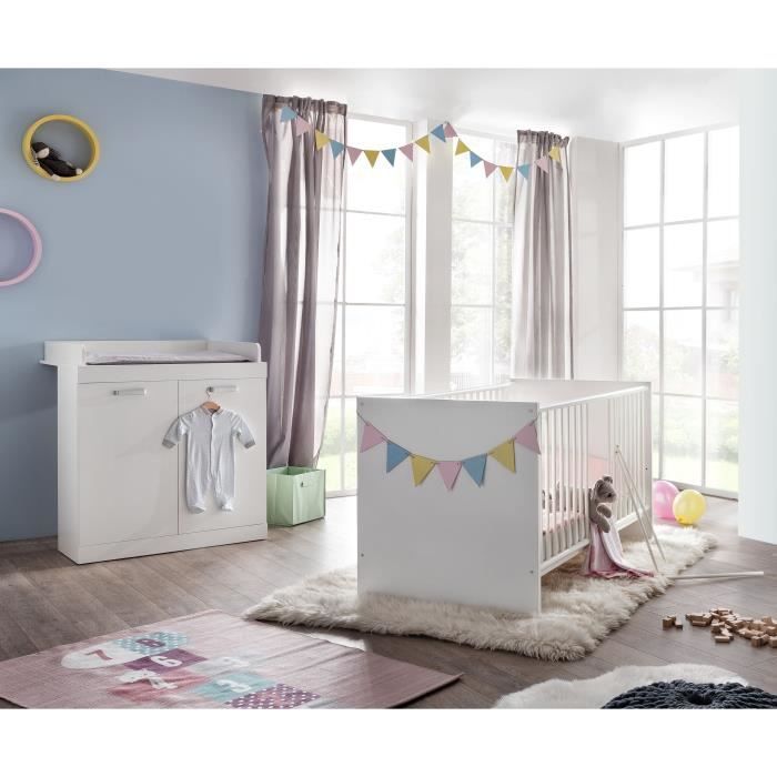 Ronja Chambre Bebe Duo Lit 70 140cm Commode Avec Plan A Langer