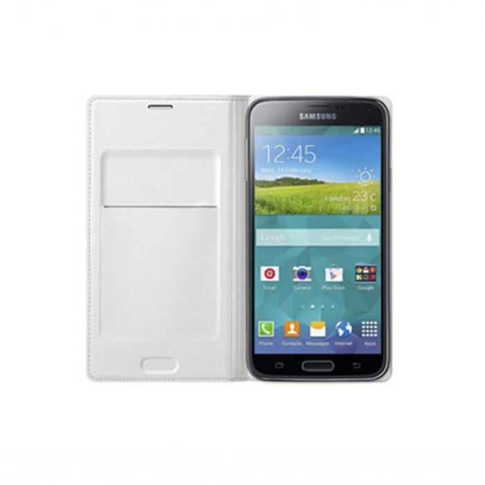 Etui à rabat SAMSUNG EF WG386BW Compatible Galaxy Core 4G Fermeture rabat