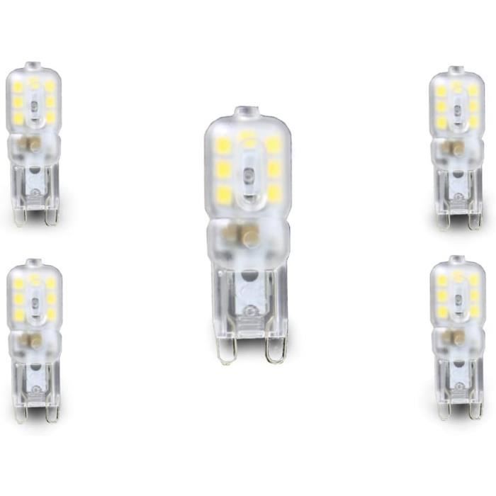 Ampoule Led G9, Dimmable, Gradable, 2,5W Blanc Naturel 4000K, 5 Unités