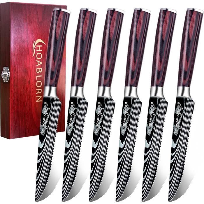 Set de 6 couteaux à steak avec support LIVOO
