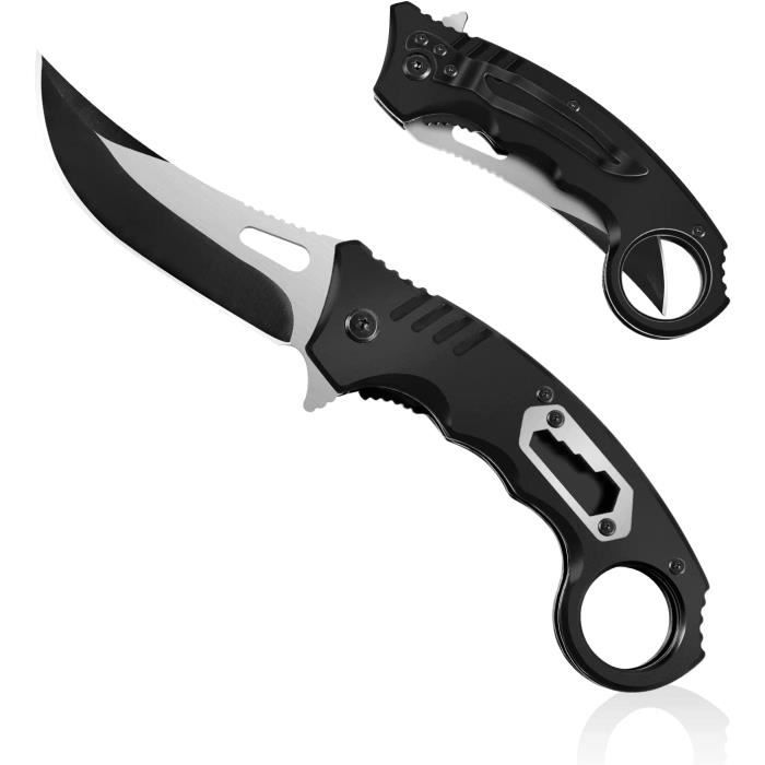 Couteau Pliant ASSASSIN KNIVES Acier Damas Inoxydable 61 HRC - Exclusif