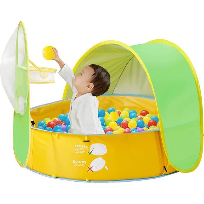 Petite Pataugeoire Enfants Pliable 100cm Jaune - Tapis De Jeu Arrosage Jardin Et Plage