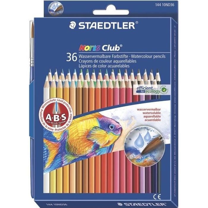 STAEDTLER 36 Crayons Aquarellables + Pinceau