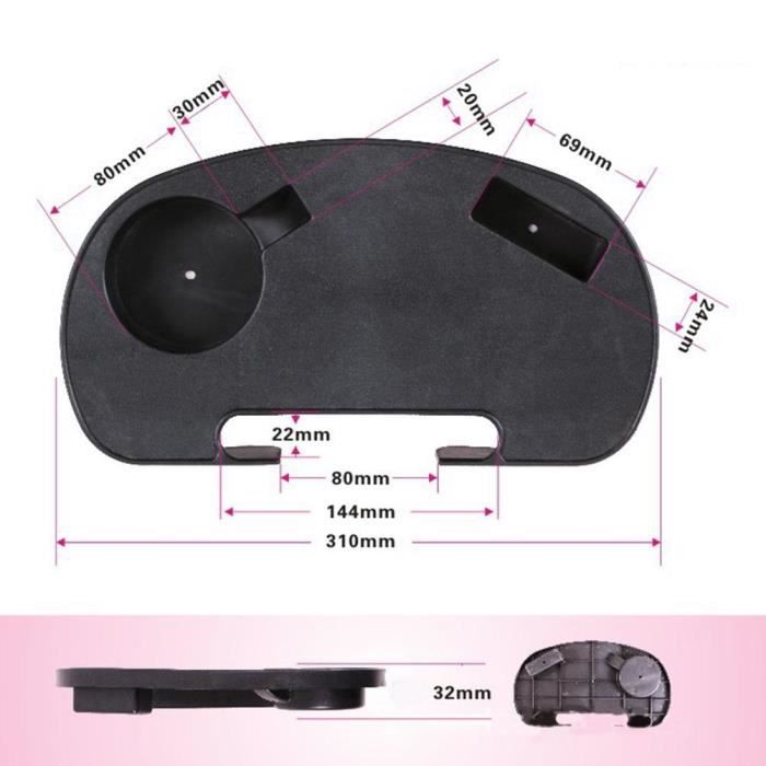Jomewory Plateau Snack Poussette Avec Porte-Gobelet - Accessoire Universel Amovible Pour Bébé, 38x14cm