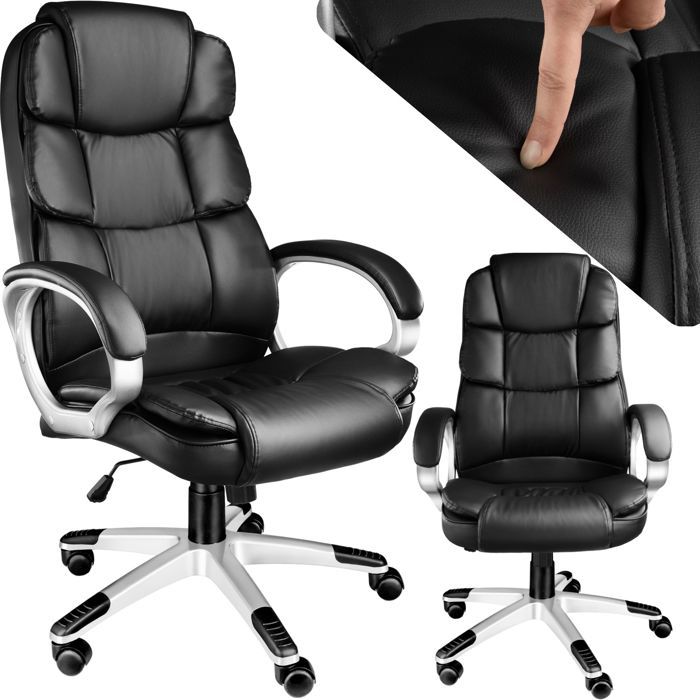 Tectake Fauteuil De Bureau Design Pivotant Ergonomique Dossier Rembourre Hauteur D Assise Reglable 47 Cm A 55 Cm Noir Achat Vente Chaise De Bureau Soldes Sur Cdiscount Des Le 20 Janvier Cdiscount