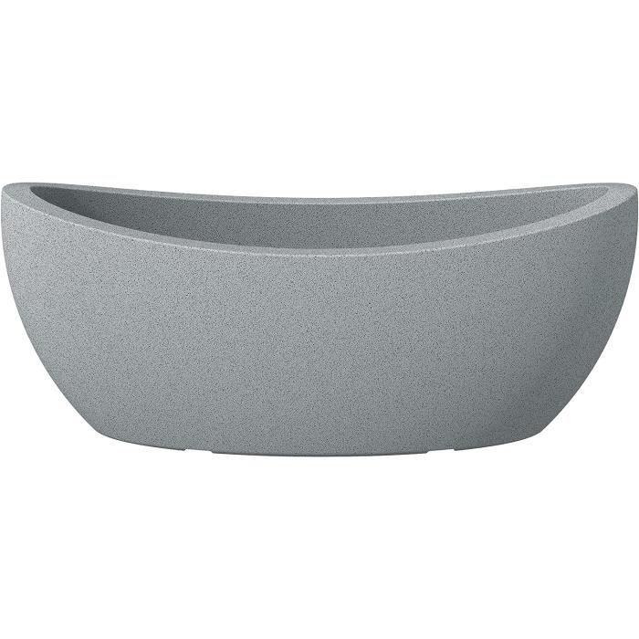 Pot Pour Balcon Jardinière De Balcon Ovale Anthracite 24,5 Cm 5 L