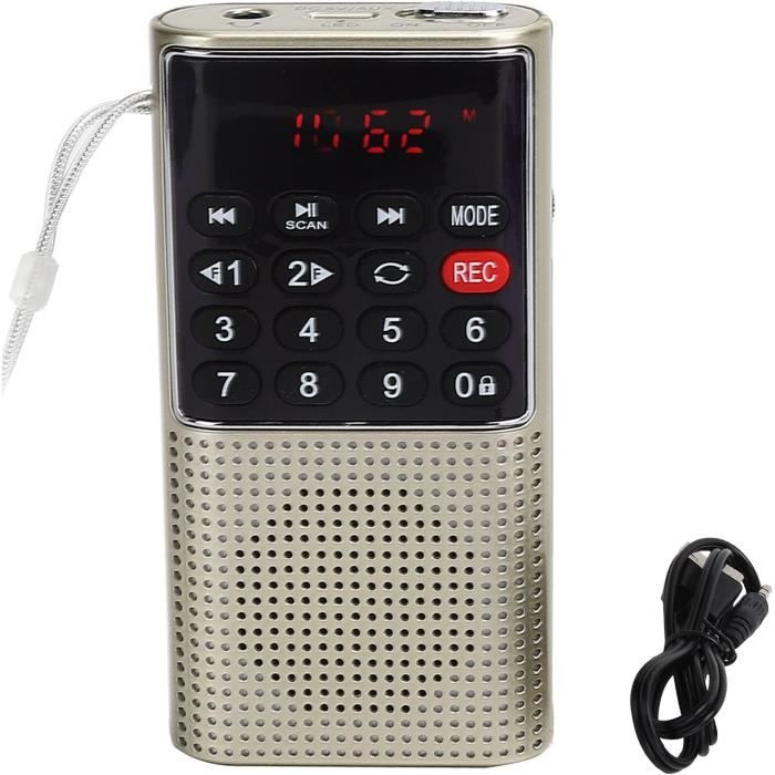 Radio Personnelle, HautParleur Radio Fm Portable Avec Lecture De