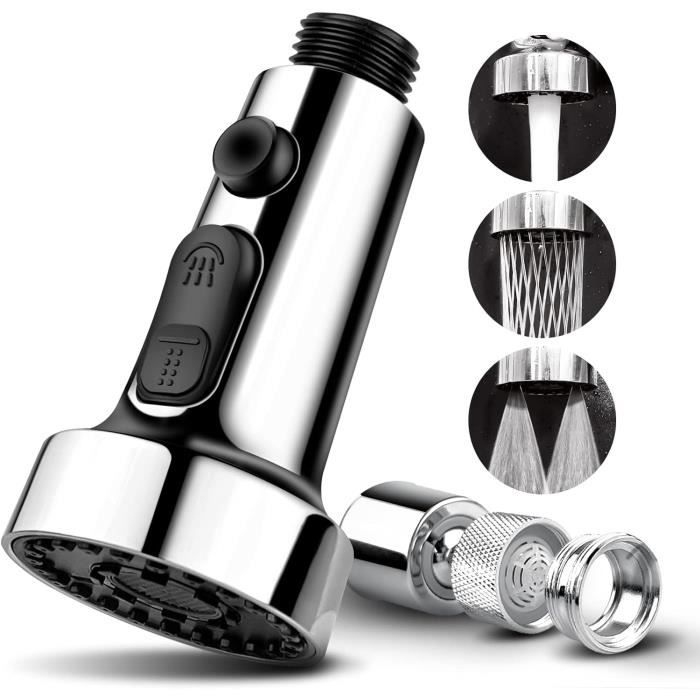Aérateur De Robinet Rotatif 360° Golgner – 3 Modes, Pomme De Douche Intégrée