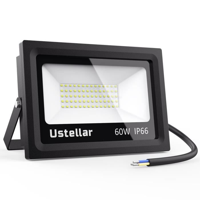 Ustellar Projecteur LED Exterieur 60W Equivalent 300W 4500lm