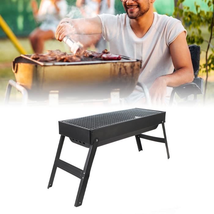 Grille Barbecue Acier Inoxydable 28x18 Cm - Pieds Surélevés Pour Cuisson Uniforme