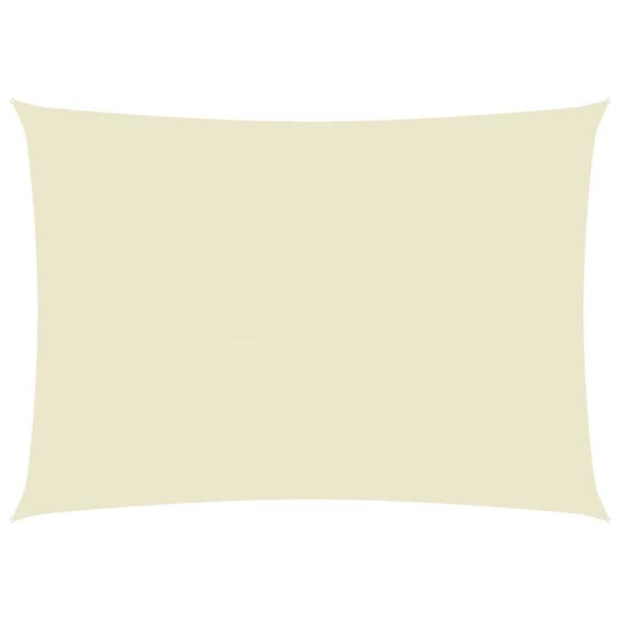 vidaXL Voile de parasol tissu oxford rectangulaire 25x5 m crème 135209