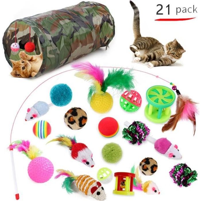 Legendog Jouets pour Chats 16PCS Jouets de Noël pour Chats Ensemble de  Chatons Jouets pour Chats d'intérieur Souris Chat Jouet Teaser Wand -  Cadeau de