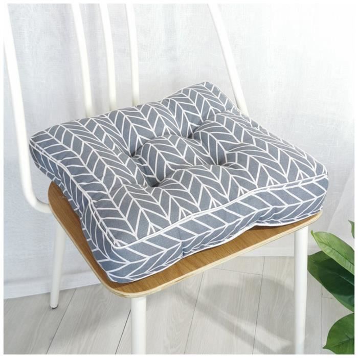 Coussin Polyester Liens Lot 6 Coussins Chaise RACE LEAF 40x40cm - Intérieur Extérieur Polyester Coussins épais Réducteurs Douleurs Dos