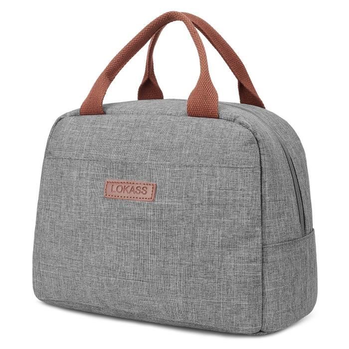 SAC ISOTHERME,Gray--sac de pique nique isotherme pour aliments frais, imperm?�able, thermo 