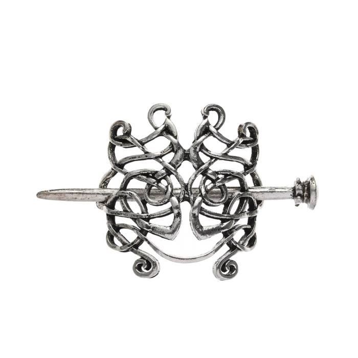 Barrettes Viking Dorées Et Argentées - Style Celtique Et Marguerite - Accessoire Coiffure Vintage Français