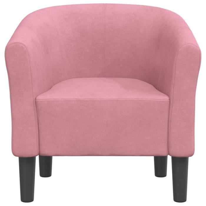 zerodis fauteuil cabriolet rose velours cn016 ab356446
