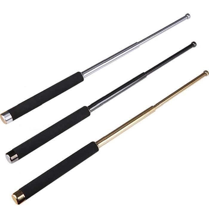 Bâton Batte Autodéfense Portable rétractable Télescopique Outil Survie