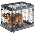 Cage Pliable pour très petits chiens SUPERIOR 60 Clôture métallique, avec Séparateur, Double verrouillage - 60 x 47 x 50 cm-1