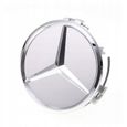 4pcs Centre De Roue 75mm Star Argent Logo Cache Moyeu Jante Emblème Pour Mercedes Benz-1