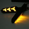 Qiilu Clignotant de moto 1 paire de clignotants de moto LED lampe Fishbone Y forme indicateur lumineux-1