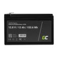 Green Cell® Batterie LiFePO4 12Ah 12.8V 153.6Wh lithium fer phosphate pour panneaux solaires, camping-cars et bateaux-1