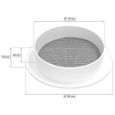 Grille d'aération KOTARBAU diamètre 150 mm rond en plastique blanc avec moustiquaire, grille de protection contre les intempéries-1