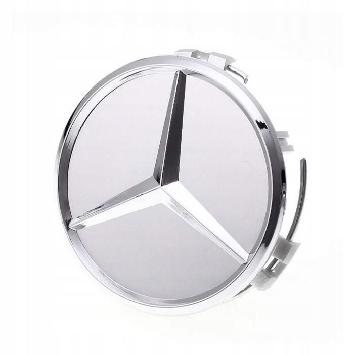 4pcs Centre De Roue 75mm Star Argent Logo Cache Moyeu Jante Emblème Pour Mercedes  Benz - Cdiscount Auto