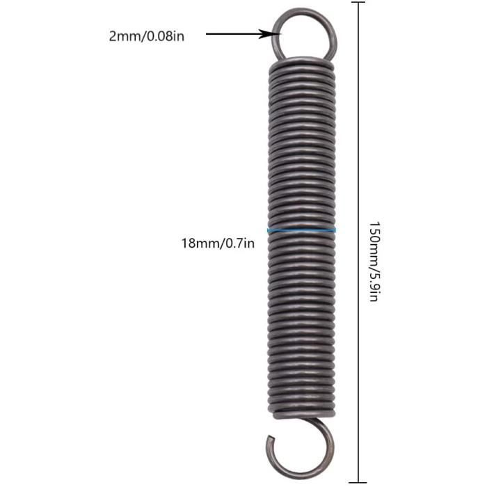 Ressort de traction à crochet en acier, diamètre du fil 3mm, diamètre  extérieur 30mm, longueur totale 320mm-600mm, 1 pièce - AliExpress
