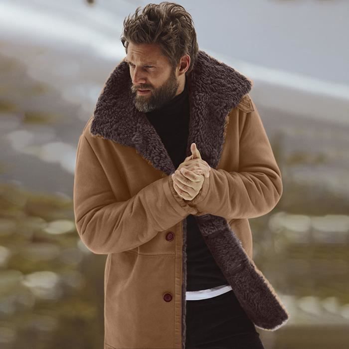 Manteau mouton marron sale