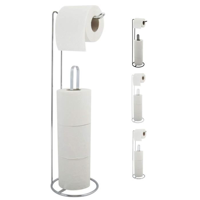 Porte Rouleau Papier WC Mural MSV - Polystyrène, Rouge - Pour Salle De Bain Et Toilettes