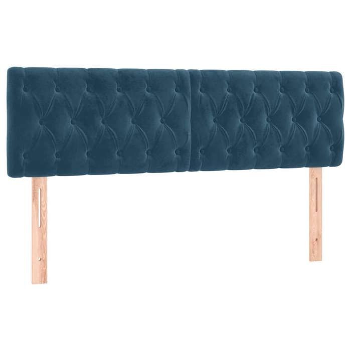 Têtes De Lit Double VidaXL 2 Pièces - Gris Clair, Tissu Polyester, Hauteur Réglable 78-88 Cm, Pieds En Bois - Pour Chambre à Coucher - 7