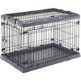 Cage Pliable pour très petits chiens SUPERIOR 60 Clôture métallique, avec Séparateur, Double verrouillage - 60 x 47 x 50 cm-2