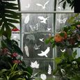25pcs Autocollants de Fenêtre Vitre, Stickers électrostatiques décoratifs au Motif Oiseauxs Signe Anti-Collision-2