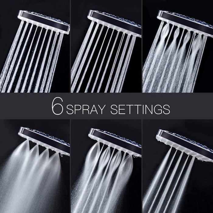 Pommeau De Douche Carré Bremermann 20cm Chromé - 105 Buses Anti-calcaire Réglable