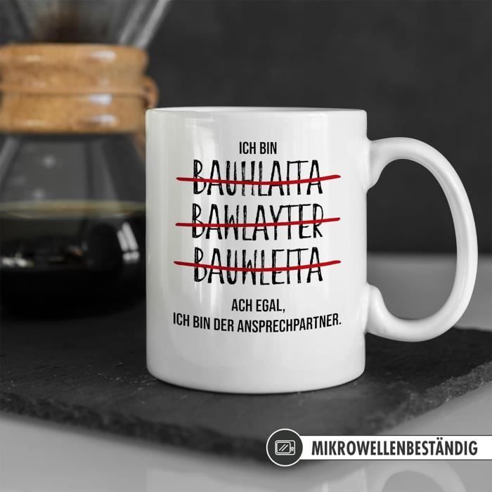 Tasse À Café Amusante Pour Chef De Chantier, Idée Cadeau Pour