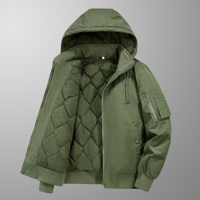 Veste Softshell Homme Capuche Zippée - Coupe-Vent Polaire Cargo - Taille M-5XL - Pour Randonnée, Ville
