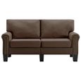 💚7004Bonne qualité- Canapé scandinave d'angle - Canapé droit fixe 2 places - Canapé de relaxation Confortable - Sofa Divan Canapé d-3