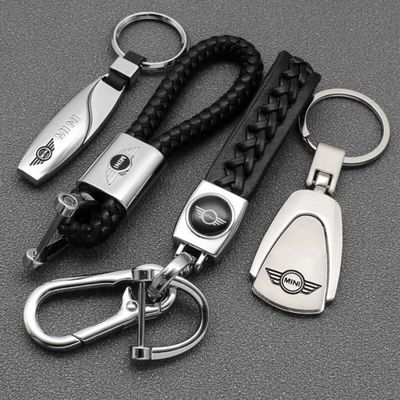 Porte-clés,Voiture style 3D métal + cuir voiture emblème porte clés porte  clés pour MINI Cooper One S R50 R53 R56 R60 - Type MINI #E - Cdiscount  Bagagerie - Maroquinerie